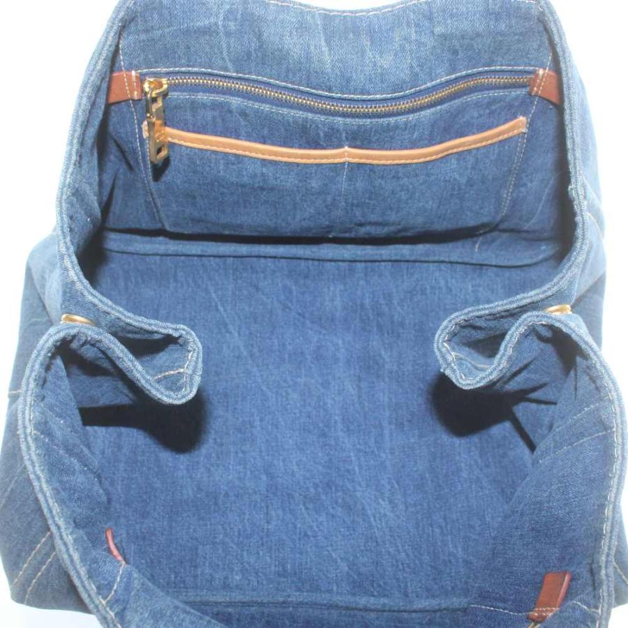 (美品)大人気、プラダ、カナパ、人気色、インディゴ、人気サイズ、3角プレート、金 PRADA - (美品)大人気、プラダ、カナパ、人気色、インディゴ、人気