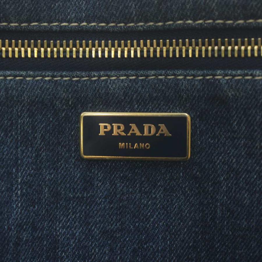 PRADA（プラダ） カナパ トートバッグ ハンド デニム ロゴ 三角