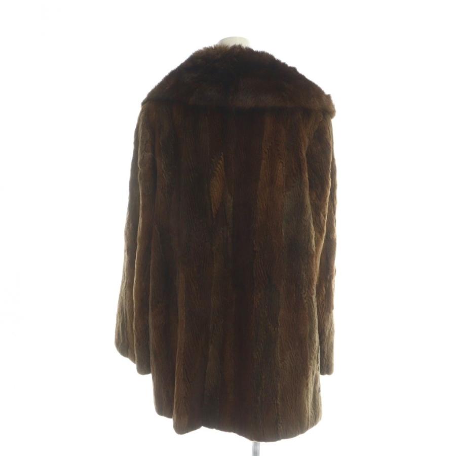 ファーコート 着物コート 和装 羽織 ダークブラウン　毛皮　ミンク PARIS FUR 毛皮コート シェアードミンクファー 長袖 総裏地 ミドル 茶