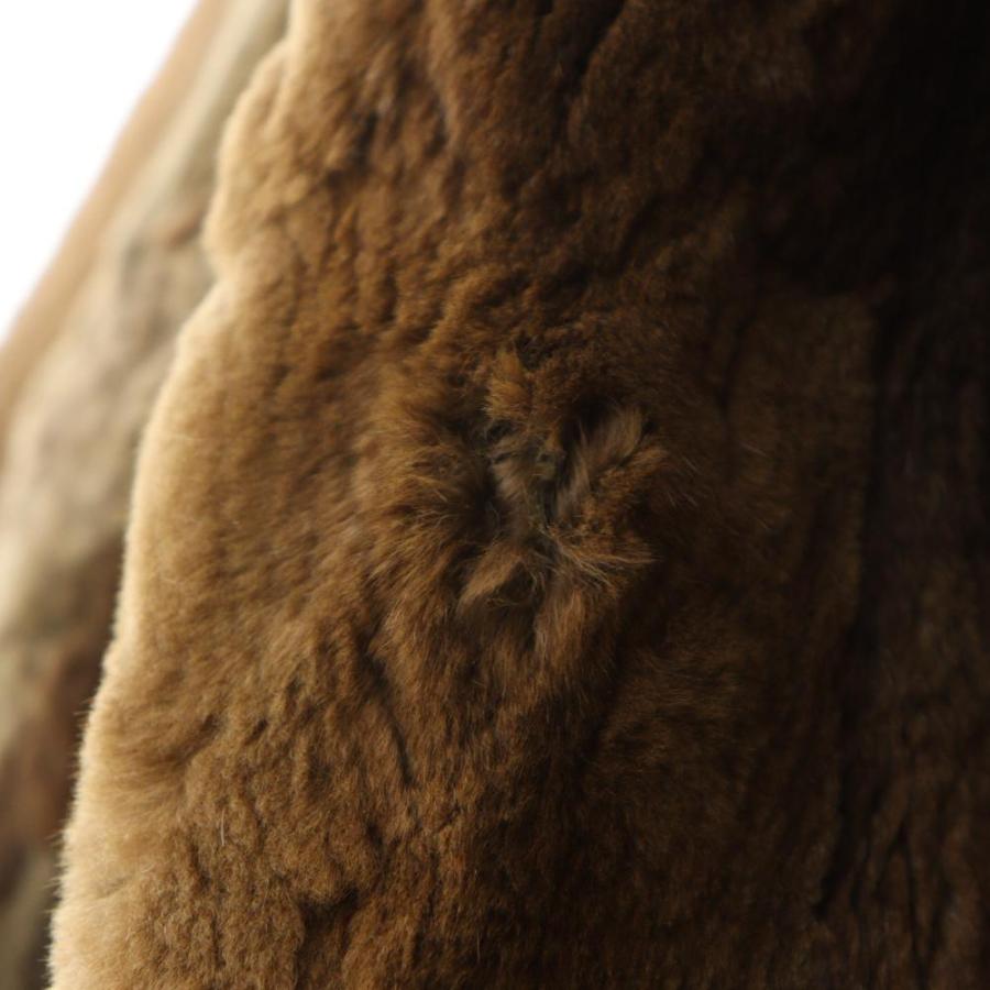 PARIS FUR 毛皮コート シェアードミンクファー 長袖 総裏地 ミドル 茶