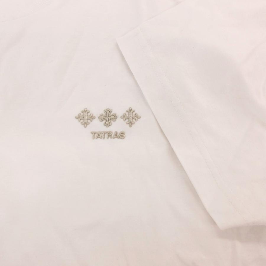 タトラス TATRAS Tシャツ ロゴ刺繍 半袖 02 白 ホワイト /TZ □GY18