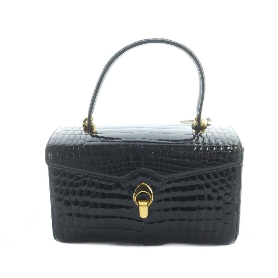 マリオナ MARIONA ハンドバッグ スクエア シャイニング クロコダイル
