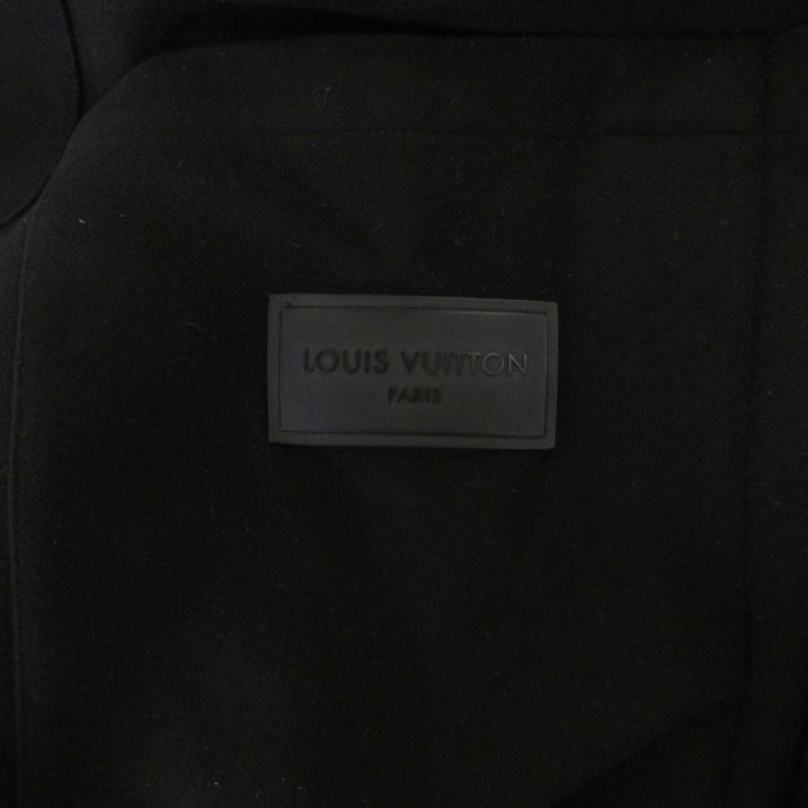 ルイヴィトン LOUIS VUITTON チェスターコート スタンドカラー 2WAY ひざ丈 46 黒 ブラック /FF ■GY18 メンズ_4
