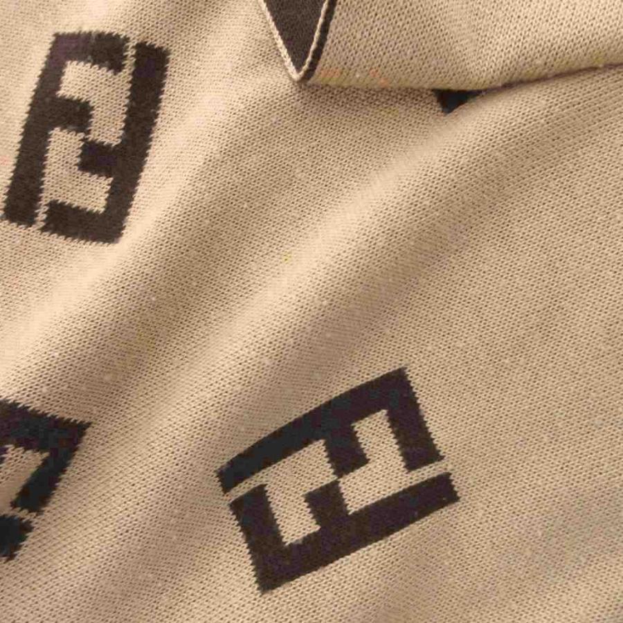FENDI（フェンディ） マフラー ストール ズッカ柄 バイカラー ウール