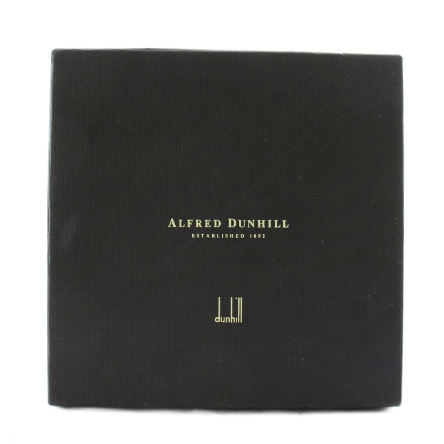 dunhill（ダンヒル） 財布 お札入れ 二つ折り レザー ステッチ ロゴ 黒