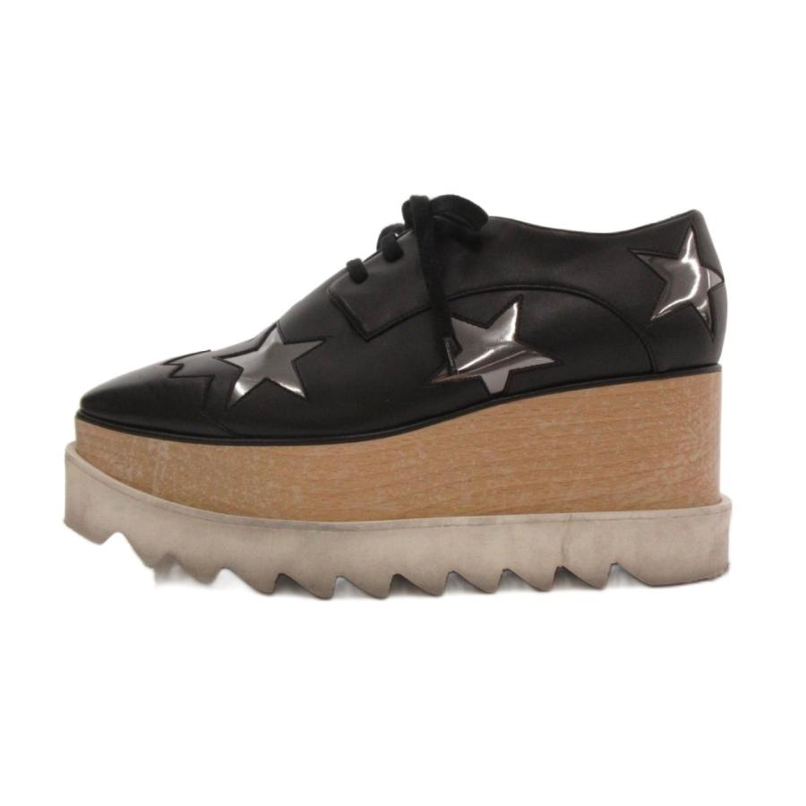ステラマッカートニー エリス プラットフォーム 厚底 星柄 黒 ステラマッカートニー STELLA McCARTNEY エリス Elyse