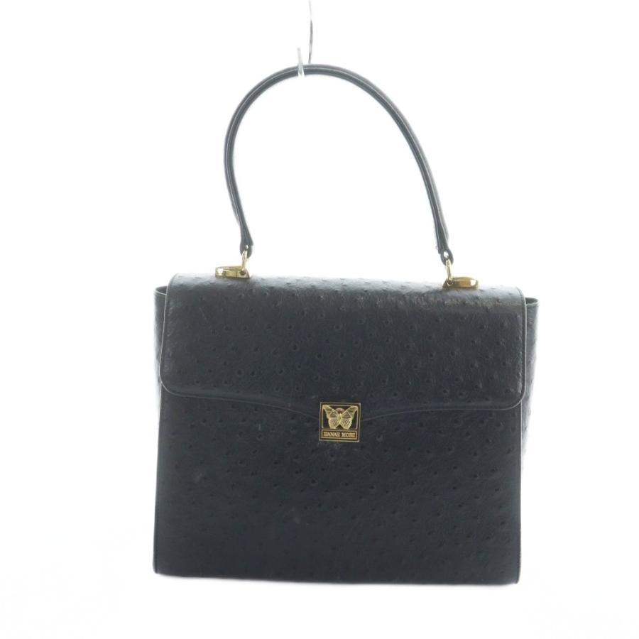 ハナエモリ HANAE MORI ハンドバッグ オーストリッチ フェイクレザー 