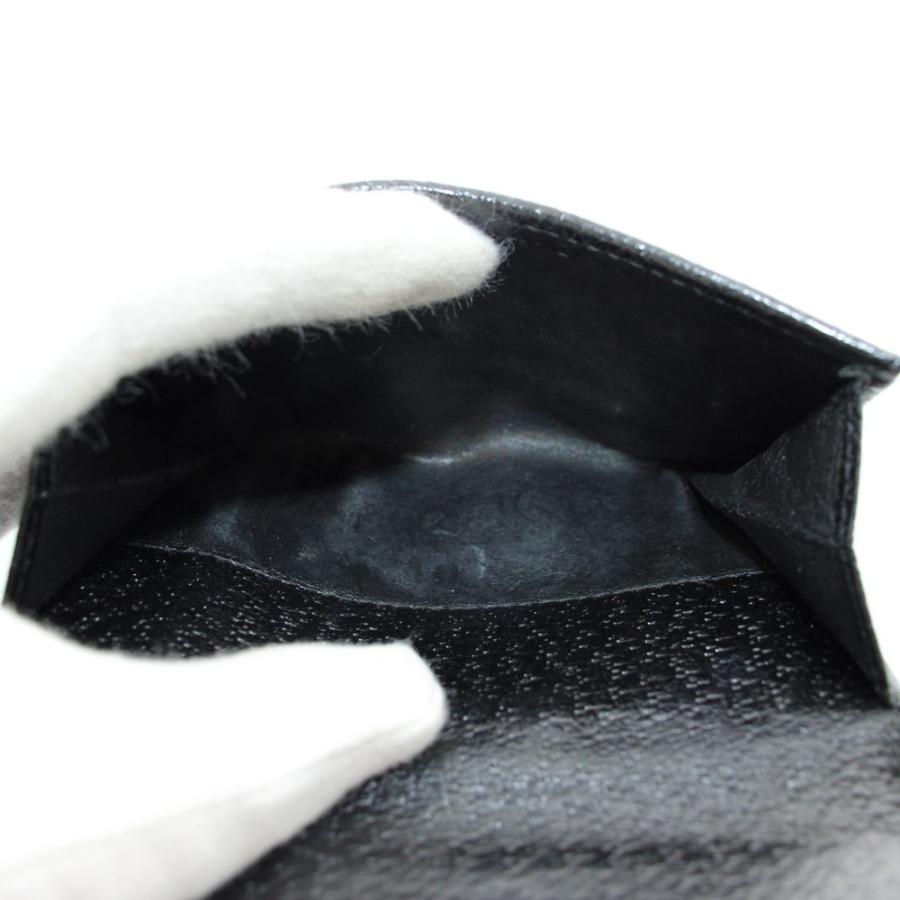 GUCCI（グッチ） 財布 二つ折り GGキャンバス レザー Wホック 総柄 黒