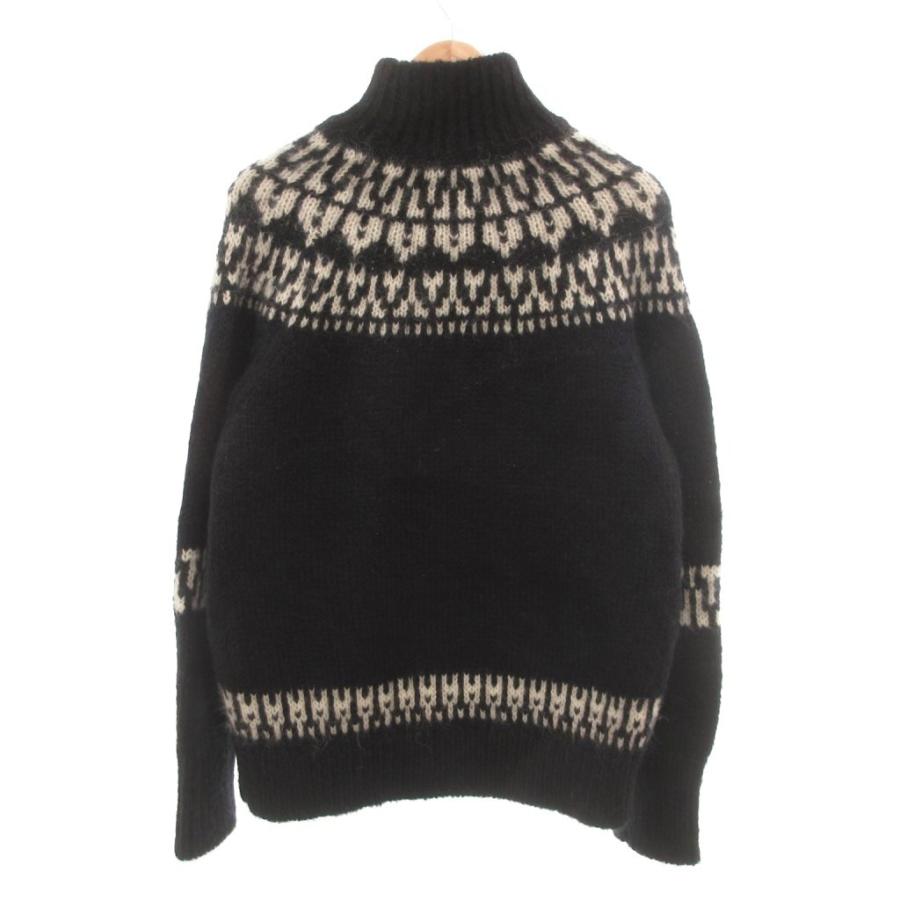 バトナー BATONER ニット ノルディックセーター モヘア混 2 白