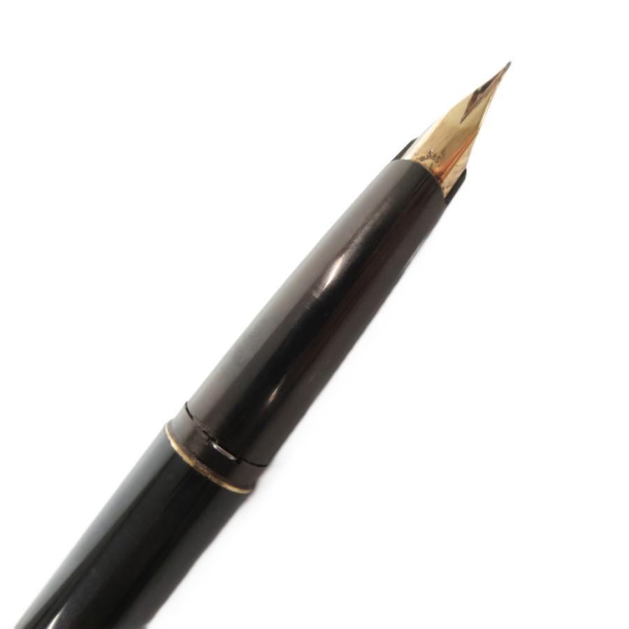 モンブラン MONT BLANC 万年筆 ペン先585 金メッキトリム 黒 ブラック