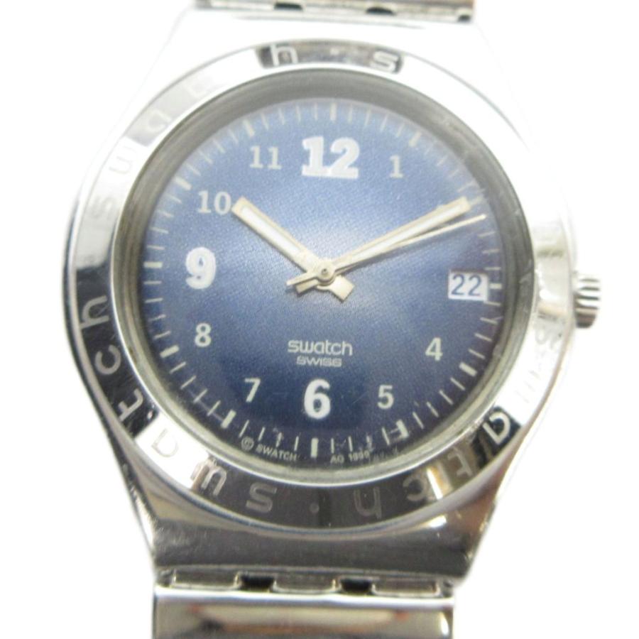 スウォッチ SWATCH 腕時計 ウォッチ クォーツ カレンダー付き 青文字盤 