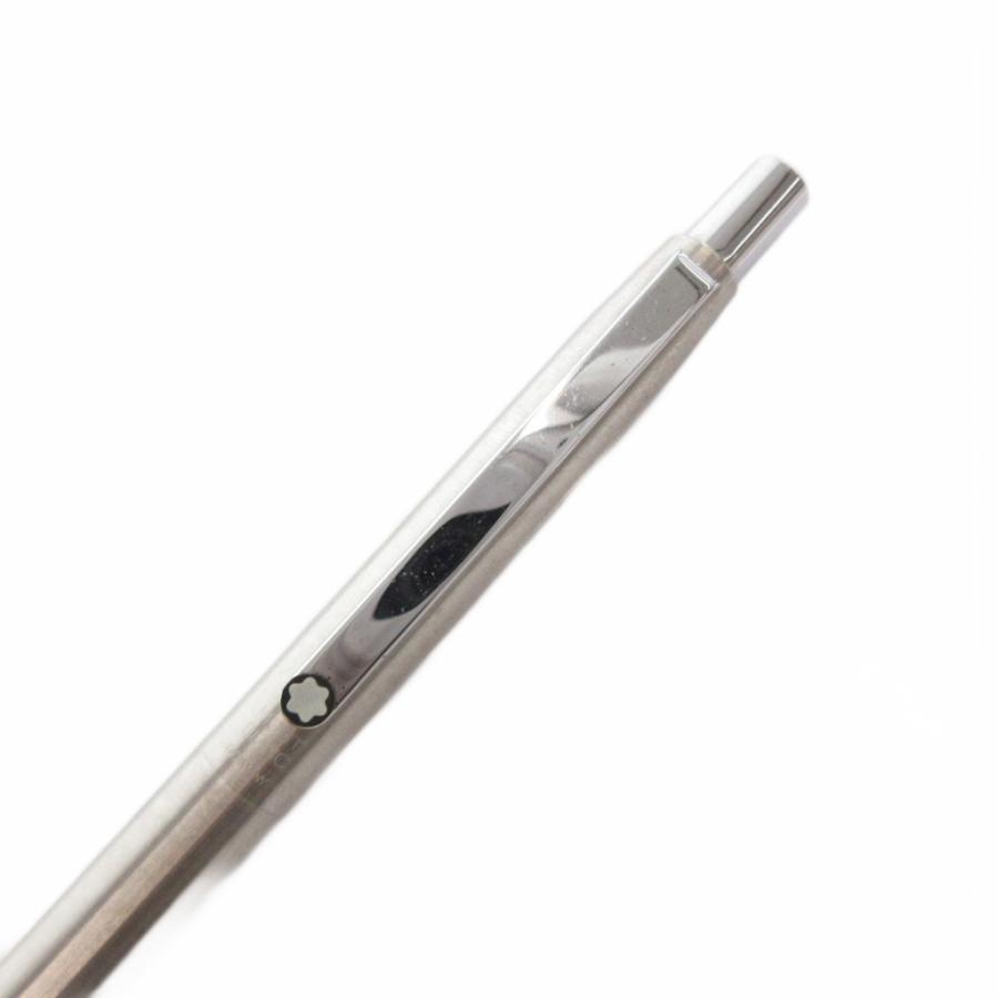 モンブラン MONT BLANC ジャンク品 スリム ボールペン ノック式 銀色