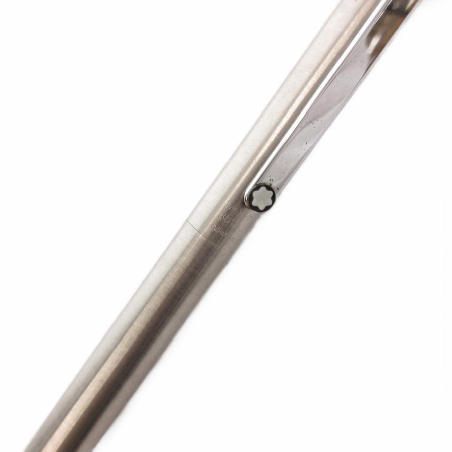 モンブラン MONT BLANC ジャンク品 スリム ボールペン ノック式 銀色