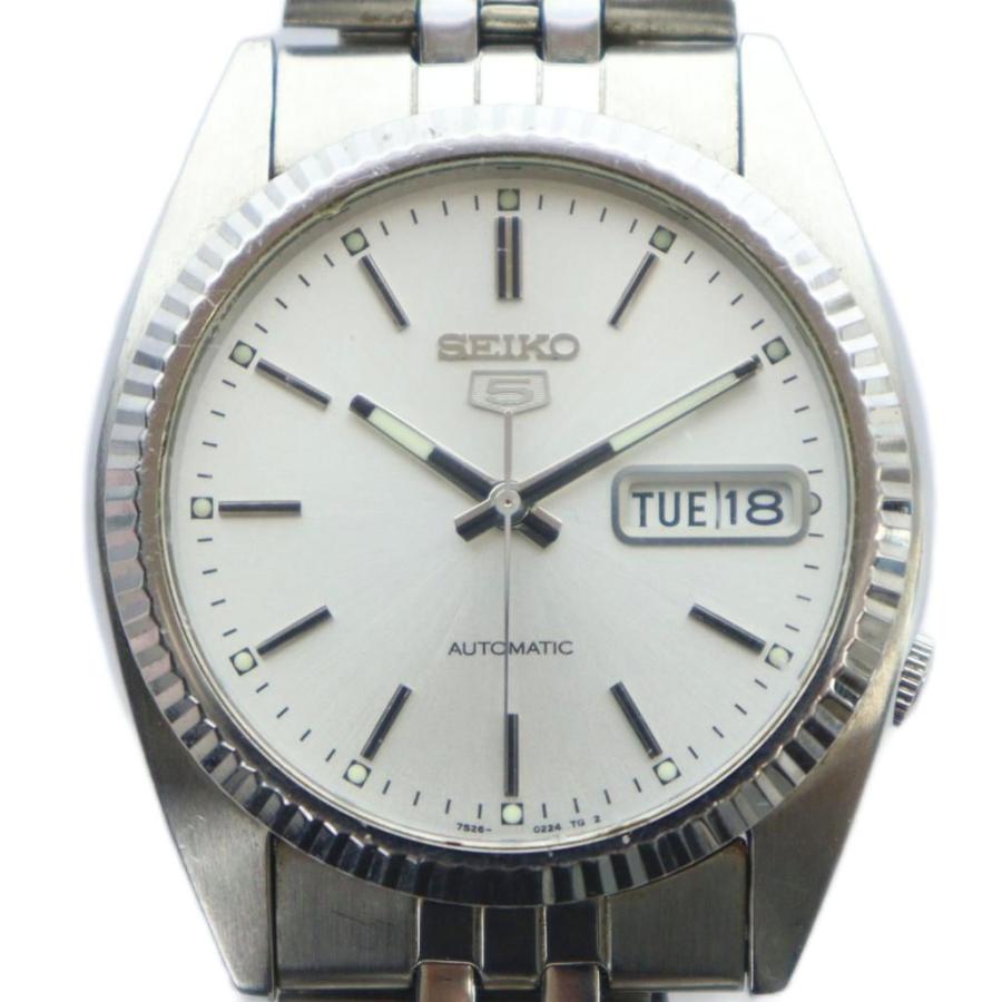 SEIKO5 7S26-0500 裏スケ 自動巻き 5 腕時計 自動巻き デイデイト 裏スケルトン ゴールド 7S26-0500（2024