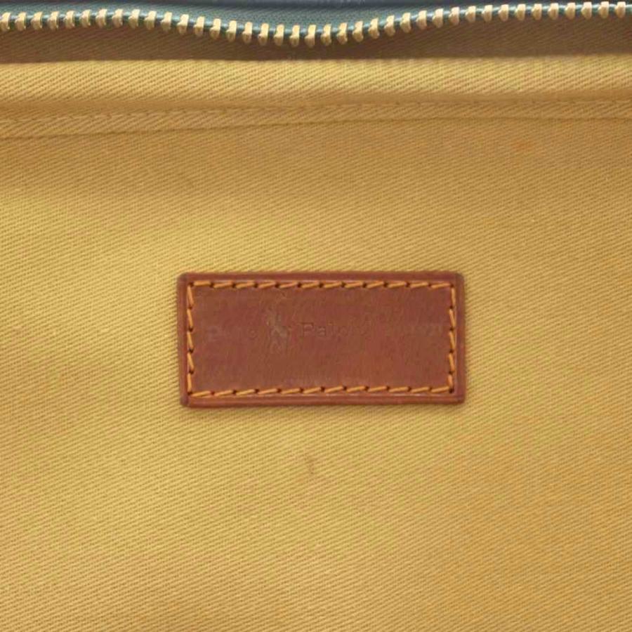 ポロ ラルフローレン POLO RALPH LAUREN トラベルバッグ スーツケース PVC レザー ブラックウォッチ チェック 紺 緑 茶 /MW_6