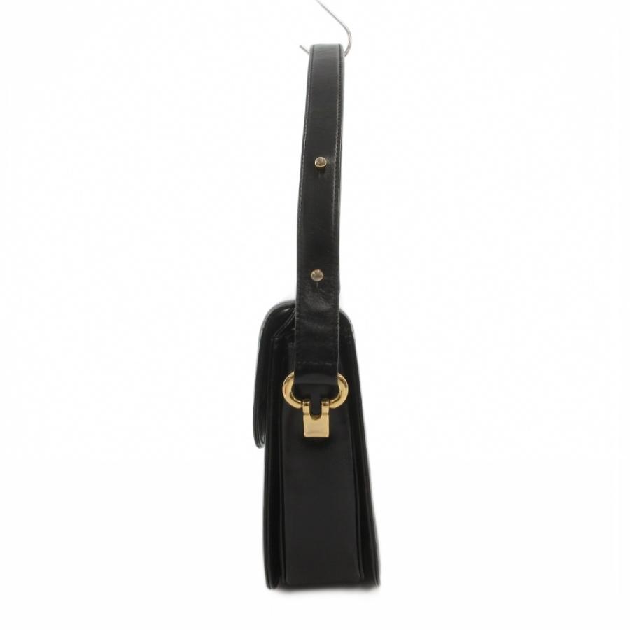 WAKO 和光 ハンドバッグ フラップ フォーマル ゴールド金具 黒