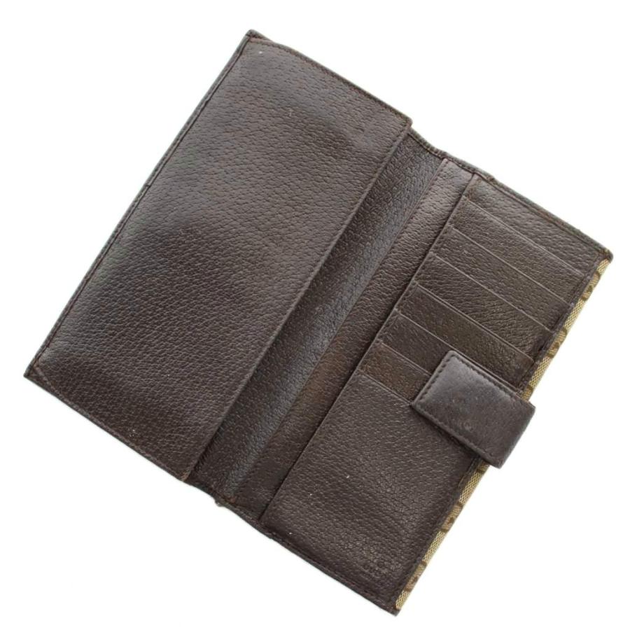 GUCCI（グッチ） 長財布 二つ折り GGキャンバス レザー Wホック ロゴ