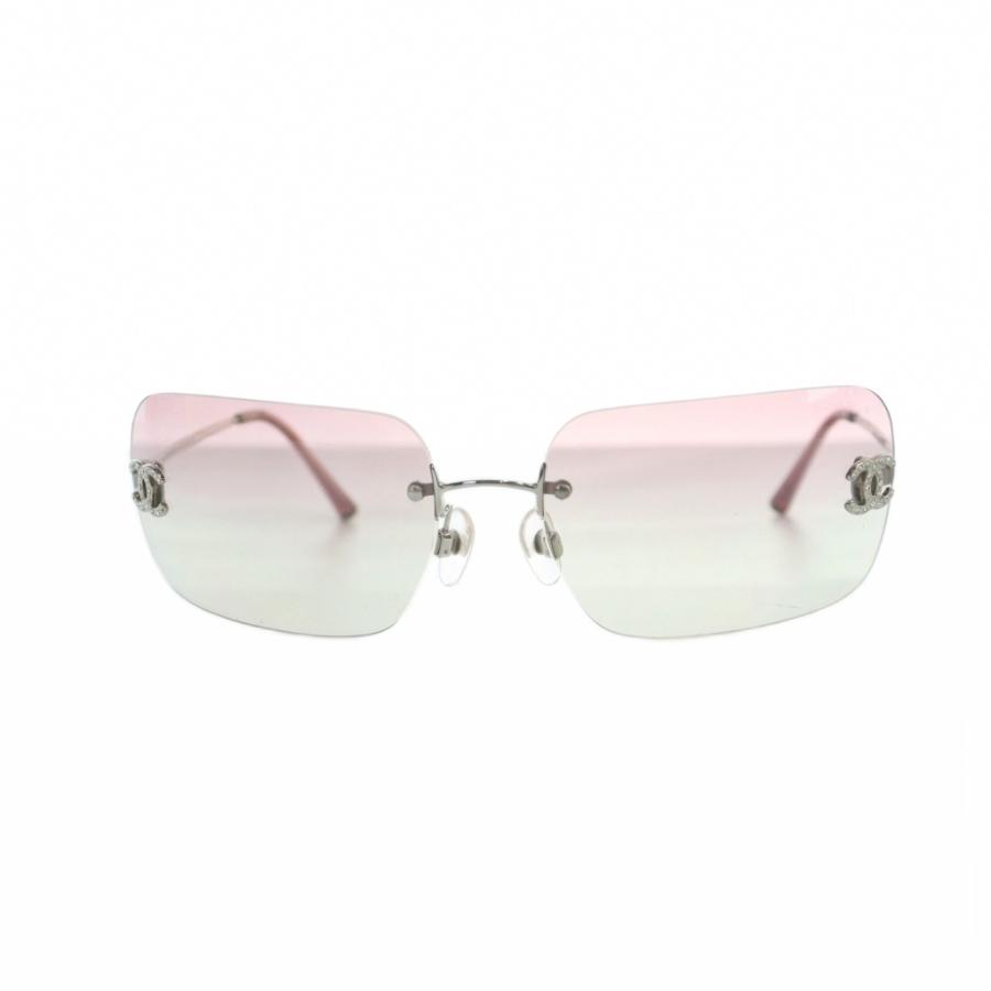 CHANEL サングラス リムレス 4017-d ピンク ストーン ココマーク CHANEL（シャネル） CHANEL 4017-D サングラス 眼鏡 めがね リムレス