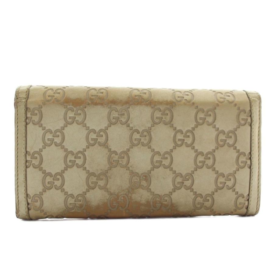 GUCCI（グッチ） 長財布 二つ折り レザー グッチシマ インター