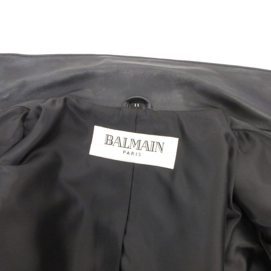 バルマン BALMAIN レザージャケット シングルライダース ラムスキン 羊 