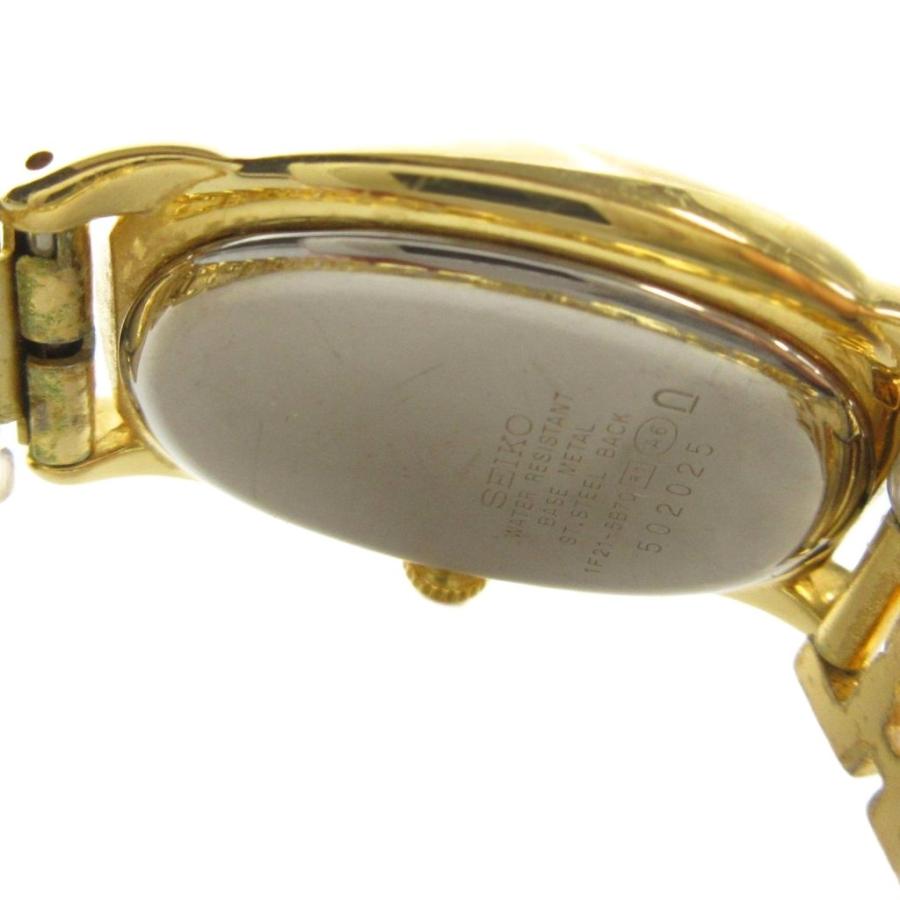 稼働SEIKO ノイエ 1F21-5B70ゴールド アナログ腕時計 オシャレ上品 セイコー SEIKO 1F21-5B70 ノイエ 腕時計 ウォッチ 白文字盤 クォーツ