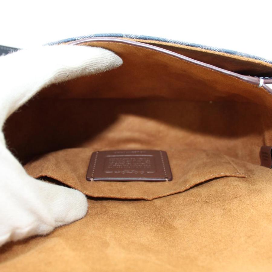 COACH（コーチ） ショルダーバッグ デニム キャンバス レザー