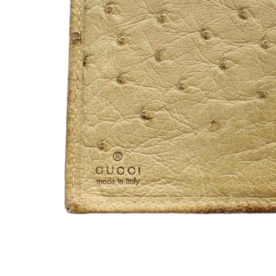 グッチ 長財布 二つ折り オーストリッチ ベージュ 101602・2184 GUCCI（グッチ） 長財布 二つ折り オーストリッチ レザー ホースビット