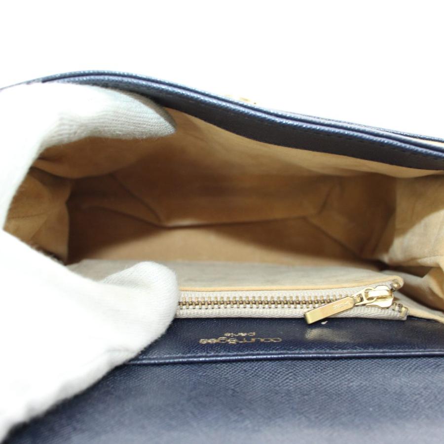 クレージュ courreges ハンドバッグ ショルダー 2WAY レザー ロゴ