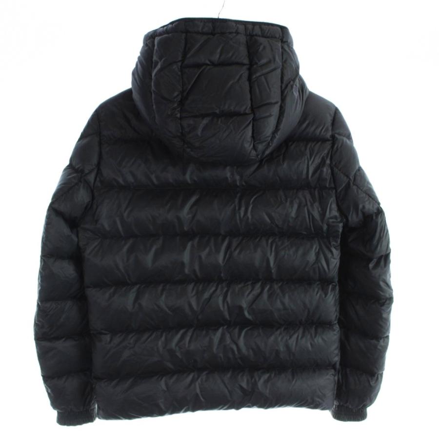 モンクレール MONCLER SASSIERE サシエール ダウンジャケット フード ワッペンロゴ 0 XS 黒 ブラック F20911A20500 /MW ■GY40 メンズの画像