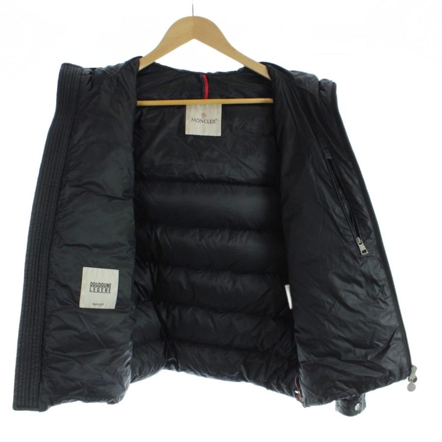 モンクレール MONCLER SASSIERE サシエール ダウンジャケット フード ワッペンロゴ 0 XS 黒 ブラック F20911A20500 /MW ■GY40 メンズの画像