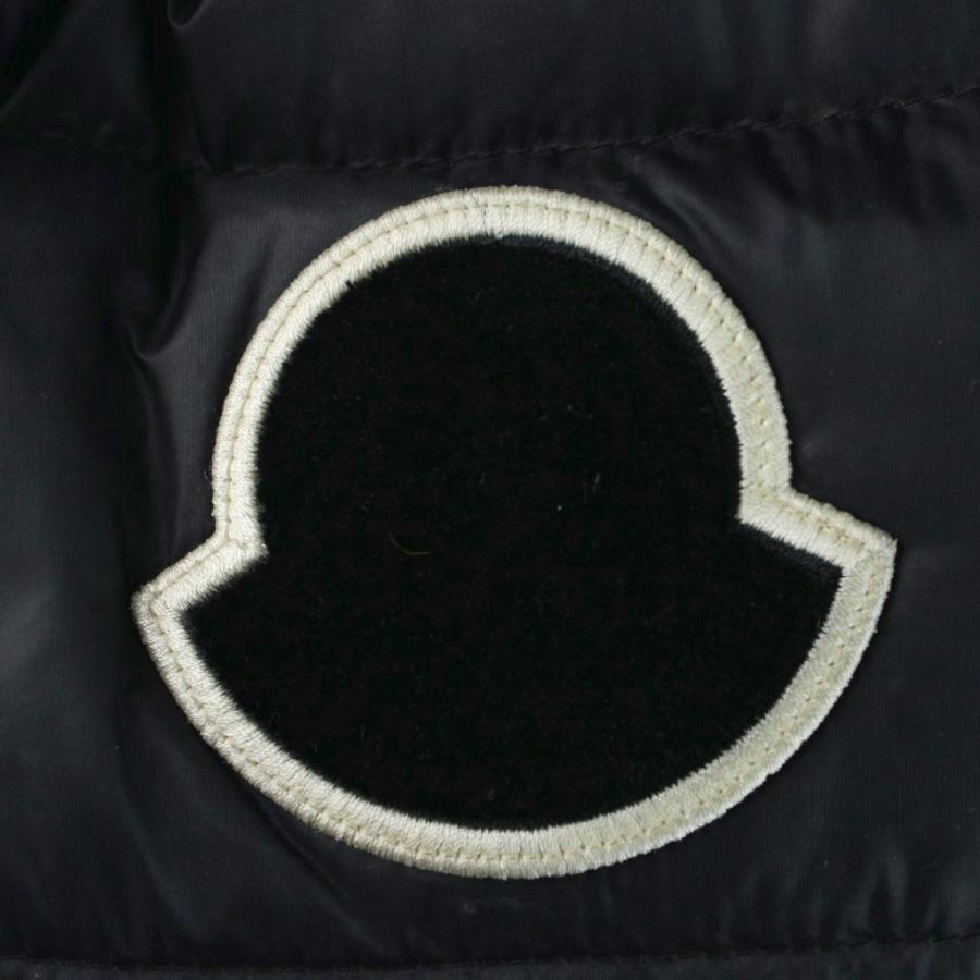 モンクレール MONCLER SASSIERE サシエール ダウンジャケット フード ワッペンロゴ 0 XS 黒 ブラック F20911A20500 /MW ■GY40 メンズの画像