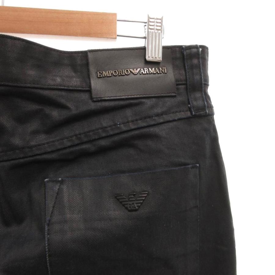 エンポリオアルマーニ　ブラック ストレートデニム EMPORIO ARMANI エンポリオアルマーニ デニムパンツ ジーンズ