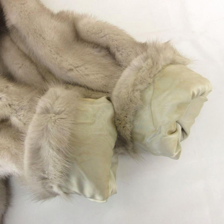 【美品】サガミンク サファイアミンク 毛皮 ファーコート 銀サガ グレー 9 サガミンク SAGA MINK 銀サガ ファーコート 毛皮 サファイアミンク