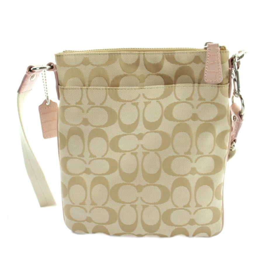 COACH（コーチ） ショルダーバッグ 斜めがけ ロゴ キャンバス レザー