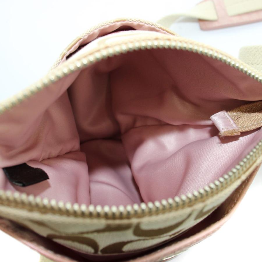 コーチショルダーベージュとピンク 中古・古着通販】COACH (コーチ) ショルダーバッグ ピンクベージュ