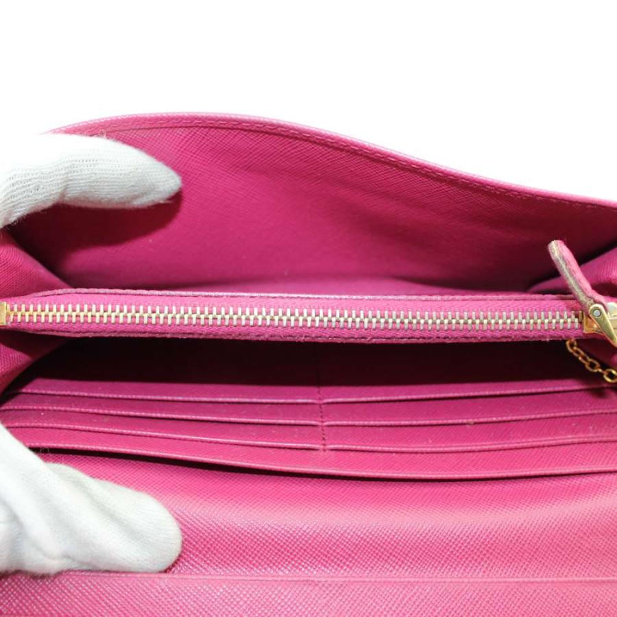 PRADA（プラダ） 長財布 二つ折り サフィアーノレザー リボン ロゴ