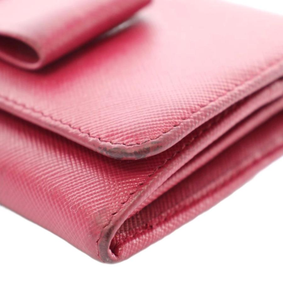 PRADA（プラダ） 長財布 二つ折り サフィアーノレザー リボン ロゴ