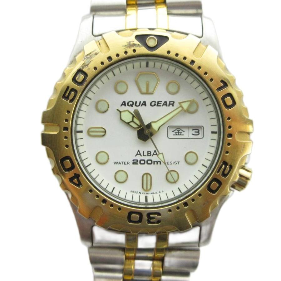 セイコー SEIKO ジャンク品 V736-6A10 ALBA アルバ AQUA GEAR アクア
