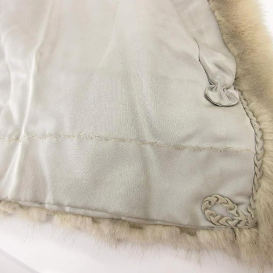 サファイアミンク ファー コート 毛皮 ミドル ハーフ丈 ベージュ系 /UO