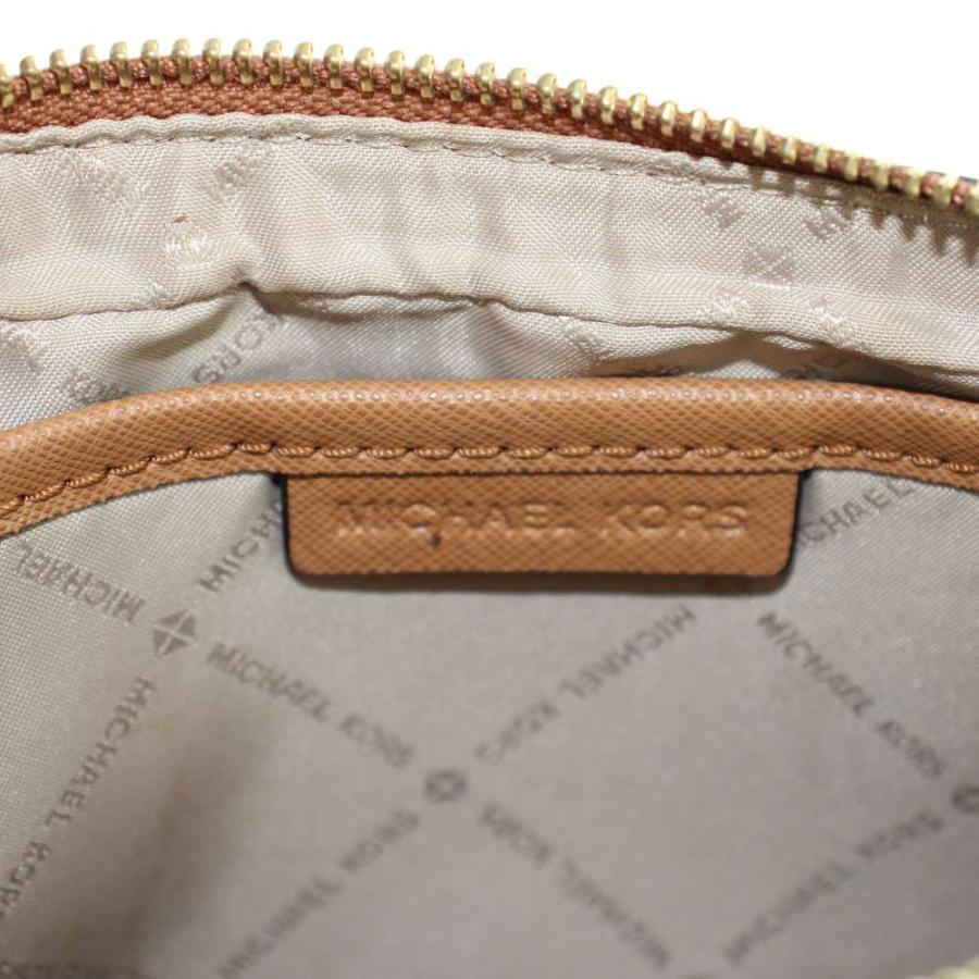 マイケルコース ショルダーバッグ 斜めがけ PVC レザー 総柄 茶 ブラウン マイケルコース MICHAEL KORS ショルダーバッグ 斜めがけ PVC レザー