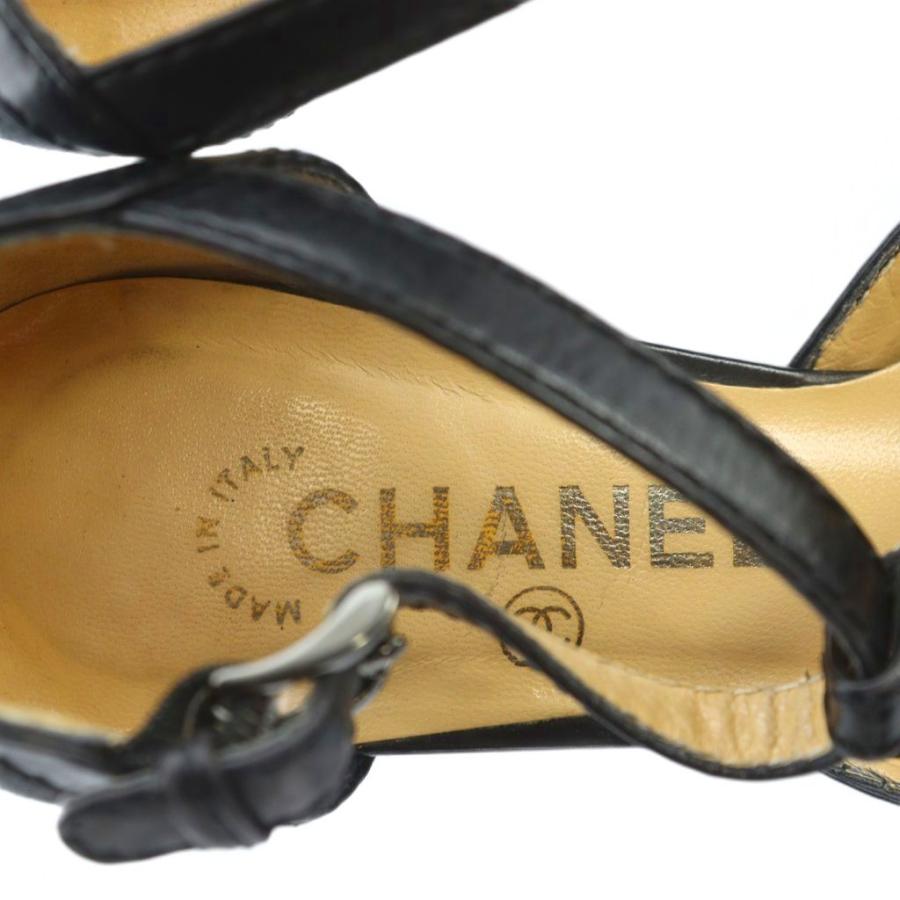 シャネル CHANEL パンプス スポインテッドトゥ スエード レザー ココマーク 36 23cm 黒 ブラック ■GY18 /MQ ■OH レディース