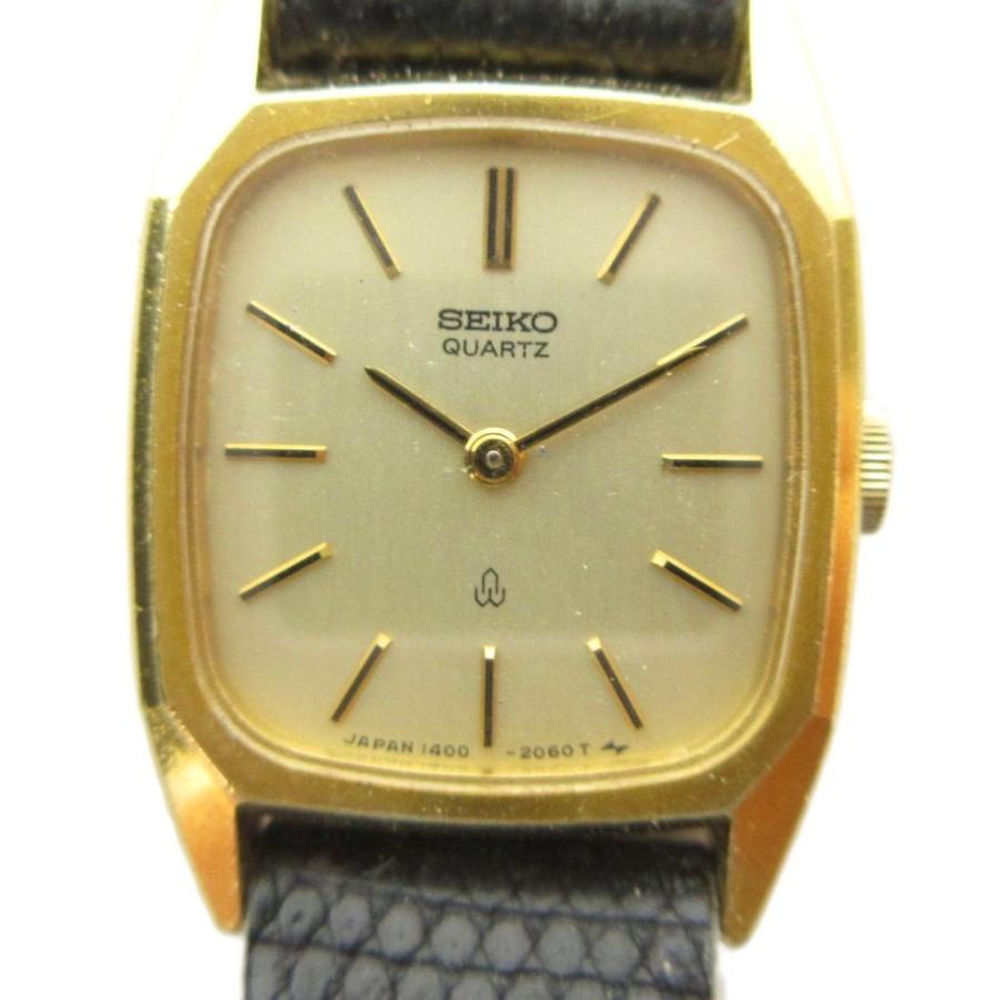 セイコー SEIKO 1400-6170 14K 腕時計 ウォッチ クォーツ スクエア