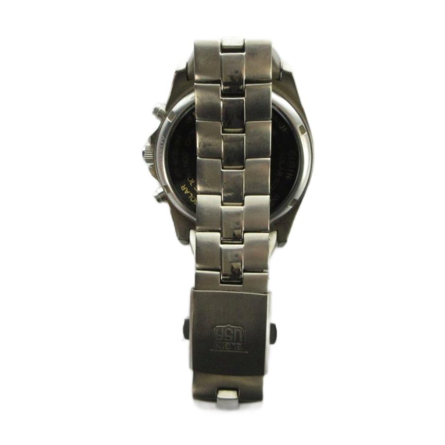 エルジン ELGIN ジャンク品 FK-1239-GP 腕時計 ウォッチ ソーラー ロゴ