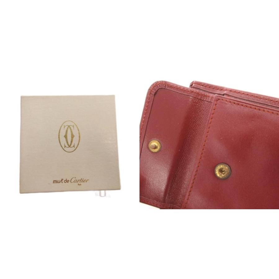 CARTIER マストライン 二つ折り財布（小銭入れあり） レザー