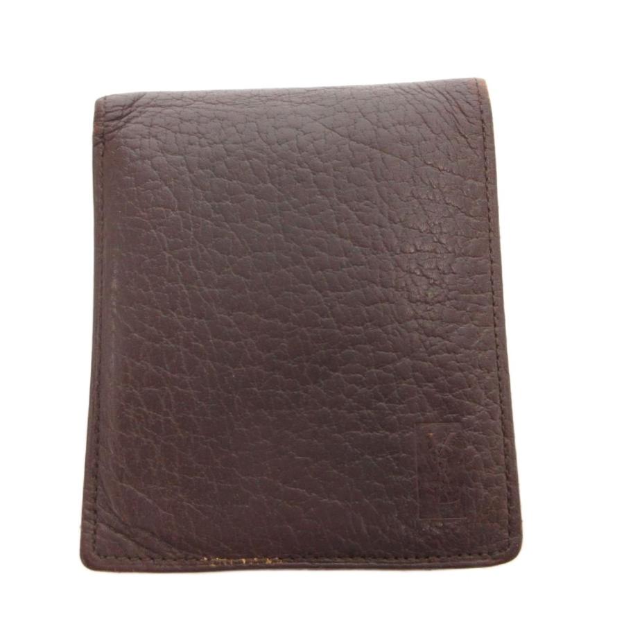 Yves Saint Laurent（イヴ・サンローラン） 二つ折り財布 ウォレット Yves Saint Laurent 二つ折り財布 ブラウン
