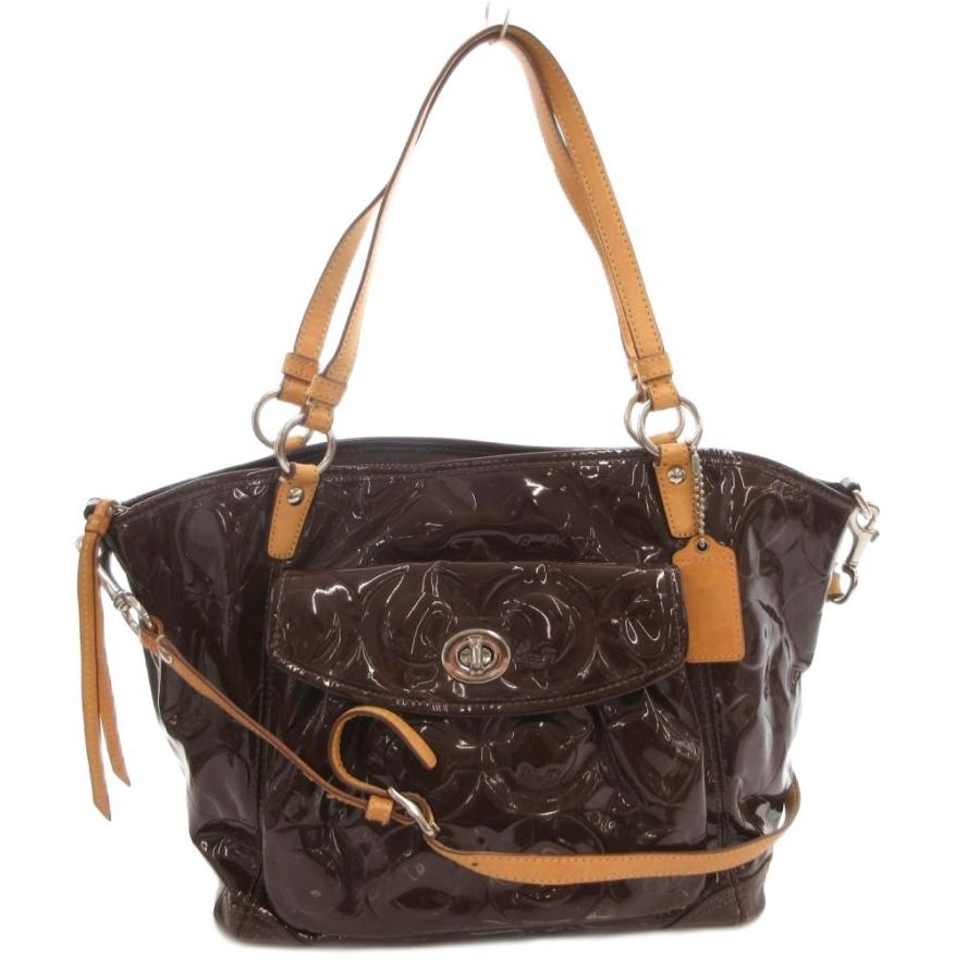 COACH（コーチ） ショルダーバッグ ハンドバッグ 2EAY ロゴ エナメル 
