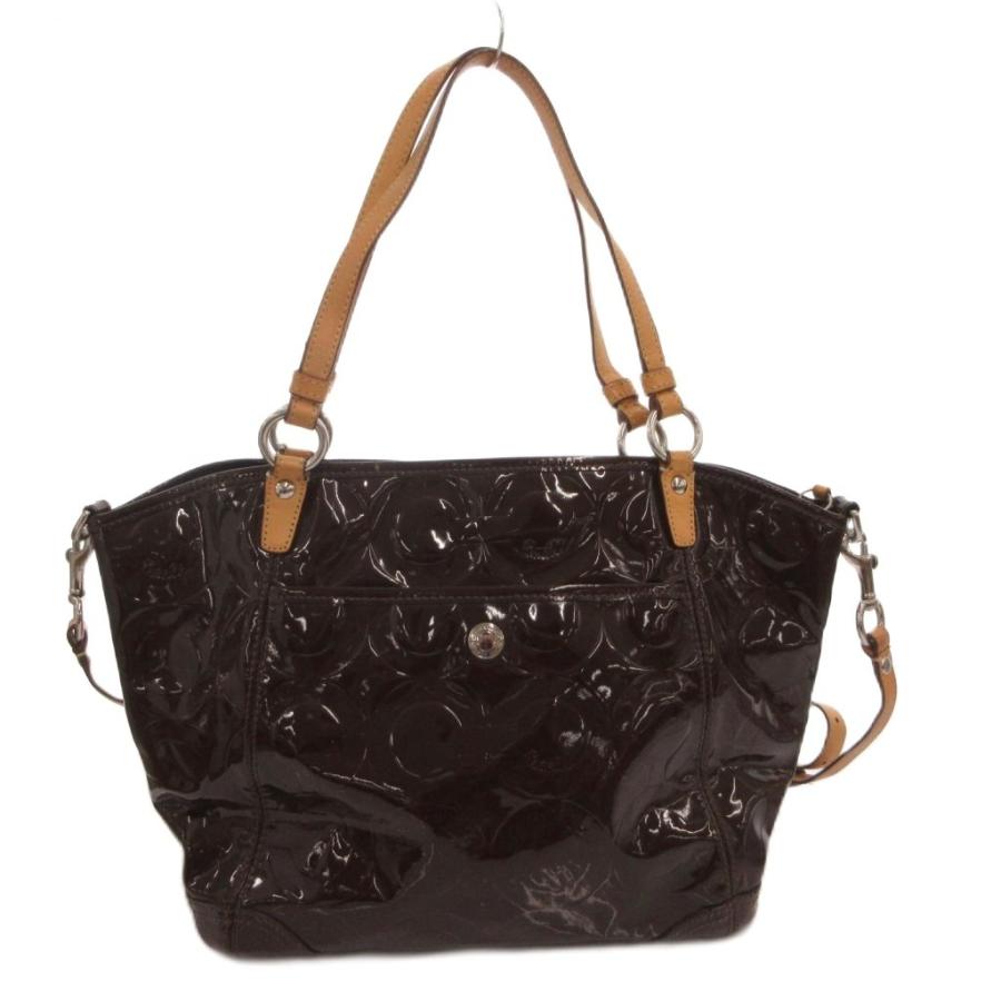 COACH（コーチ） ショルダーバッグ ハンドバッグ 2EAY ロゴ エナメル 