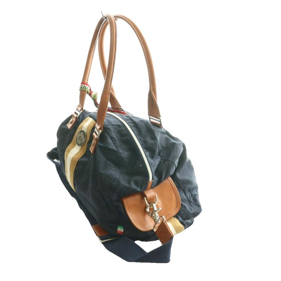 【極美品/リボン・袋付】オロビアンコ ボストンバッグ トラモンターナ 紺×茶 Orobianco（オロビアンコ） トラモンターナ TRAMONTANA ボストンバッグ