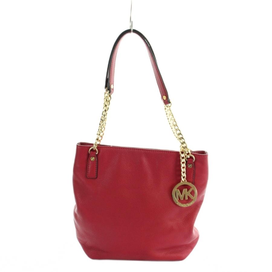マイケルコース ショルダーバッグ トート レザー チェーンショルダー ロゴ 赤 マイケルコース MICHAEL KORS ショルダーバッグ トート レザー