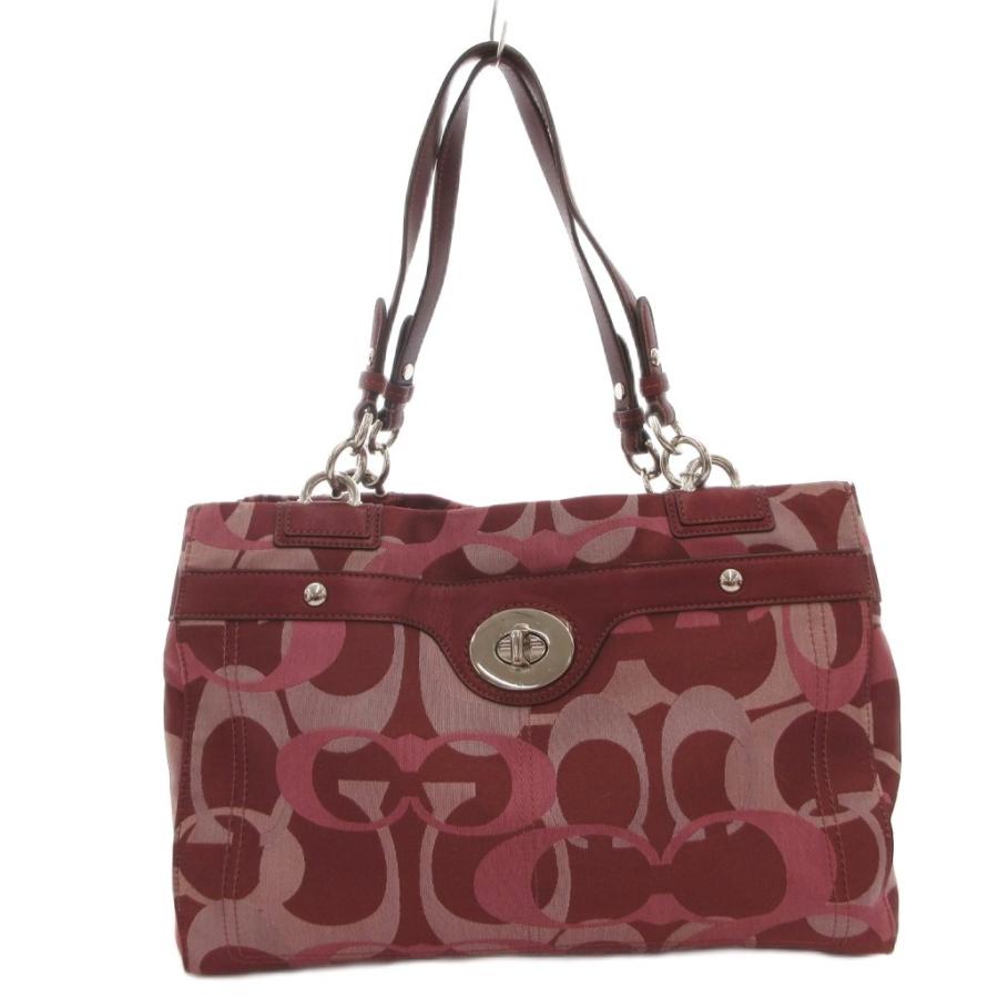 COACH（コーチ） ショルダーバッグ 手提げ 肩掛け シグネチャー ピンク 